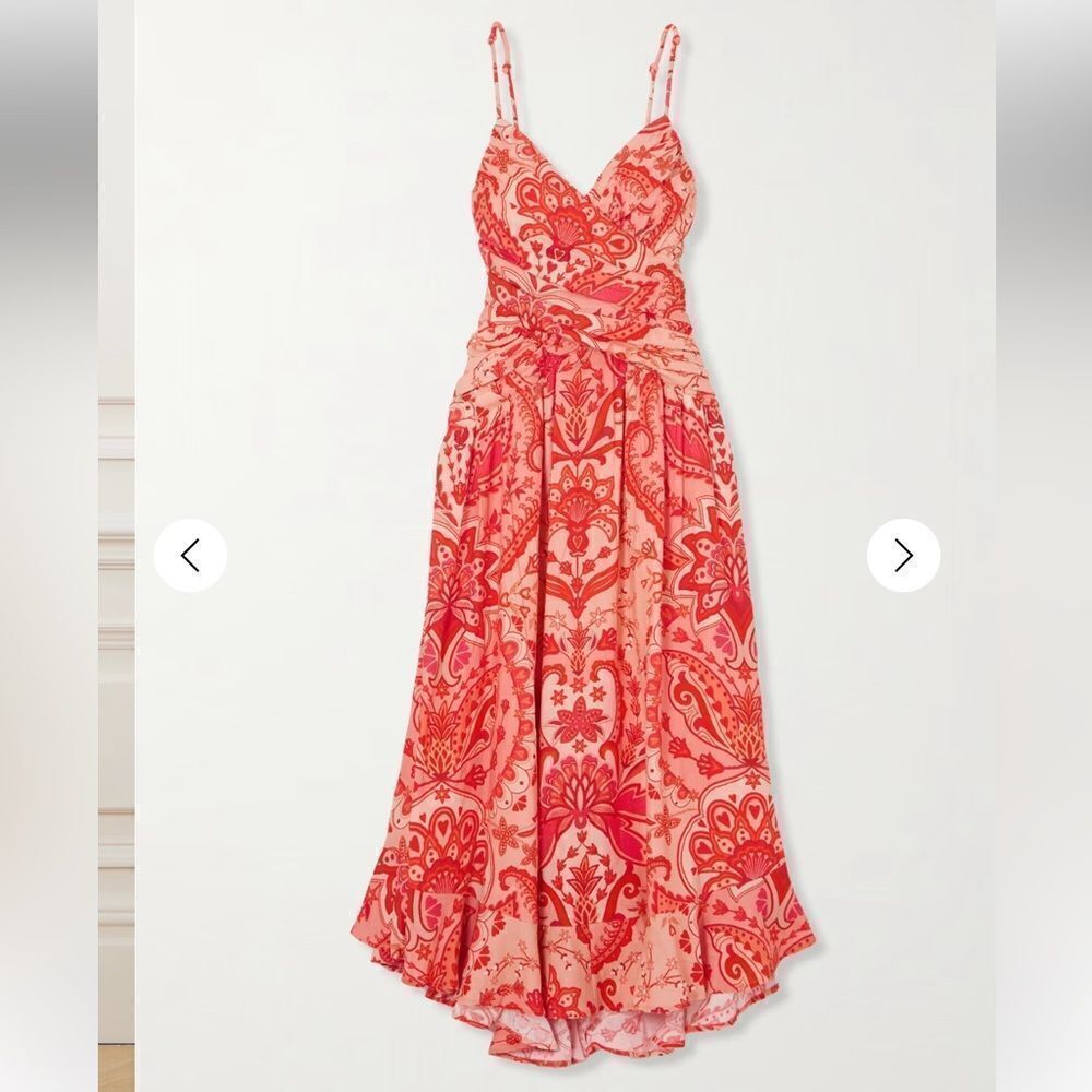 FARM RIO
Jaipur ruched printed linen-blend maxi dress